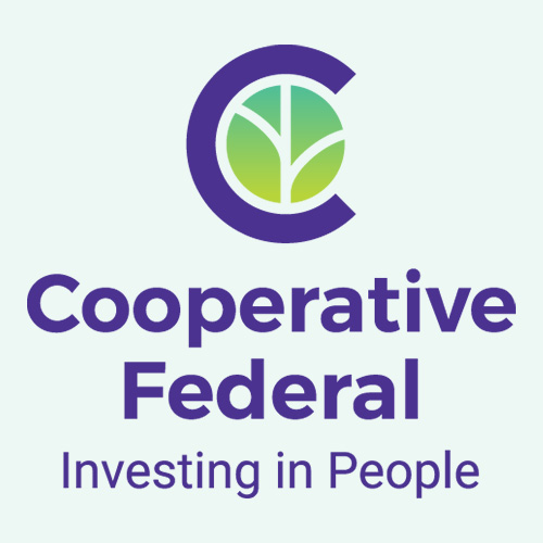 cooperative federal's new logo designed by transact
